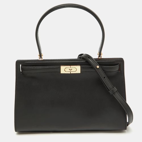 Tory Burch Black Leather Small Lee Radziwill Top Handle Bag - Tory Burch - Modalova