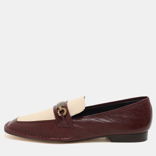 Tory Burch Plum/Cream Leather Perrine Loafers Size 40 - Tory Burch - Modalova