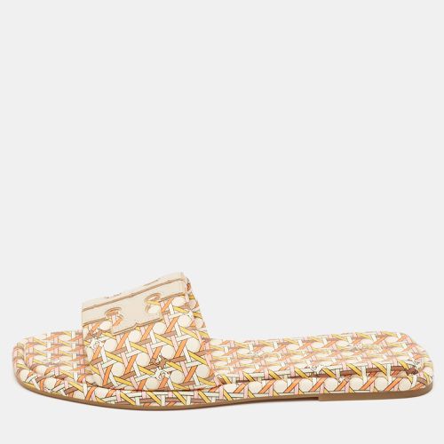 Tory Burch Two Tone Leather Flat Sandals Size 37 - Tory Burch - Modalova