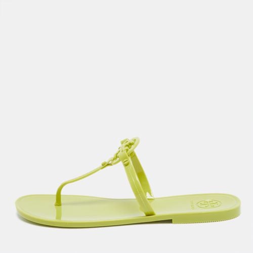 Tory Burch Green Rubber Miller Flat Thong Sandals Size 37.5 - Tory Burch - Modalova