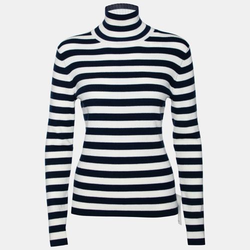 Tory Sport Navy Blue & White Striped Wool Long Sleeve Jumper M - Tory Sport - Modalova