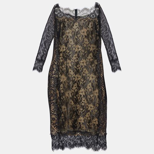 Tadashi Shoji Black Lace Long Sleeve Sheath Dress L - Tadashi Shoji - Modalova