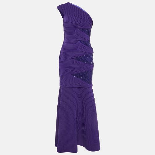 Tadashi Shoji Purple Pintuck Jersey Sequin Detail One Shoulder Gown XL - Tadashi Shoji - Modalova