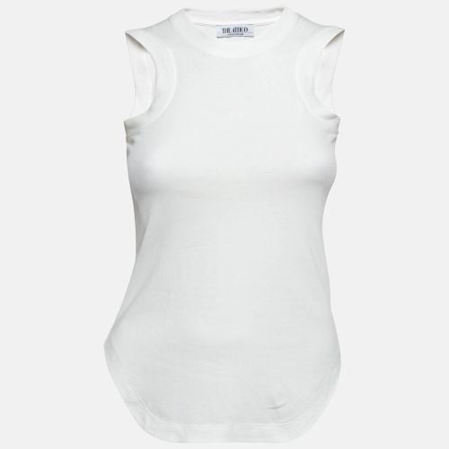 The Attico White Cotton Jersey Tank Top XXS - The Attico - Modalova