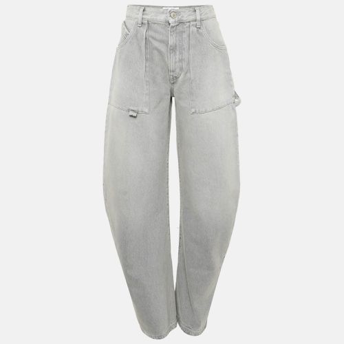 The Attico Grey Denim Distressed Low Rise Jeans S Waist 28" - The Attico - Modalova