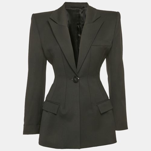 The Attico Black Wool Gabardine Tailored Blazer XS - The Attico - Modalova
