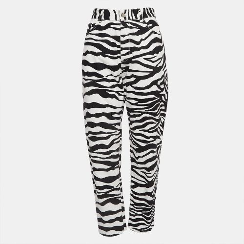 The Attico White Zebra Print Denim Jeans M Waist 28" - The Attico - Modalova