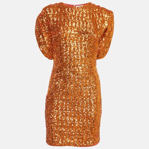 The Attico Orange Sequin Mini Dress L - The Attico - Modalova