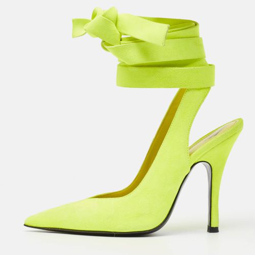 The Attico Green Suede Venus Ankle Wrap Pumps Size 36 - The Attico - Modalova