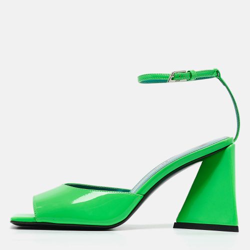 The Attico Green Patent Leather Devon Ankle Strap Sandals Size 38 - The Attico - Modalova