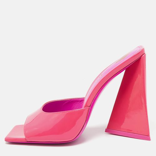 The Attico Fuchsia Pink Patent Leather Devon Slide Sandals Size 39 - The Attico - Modalova