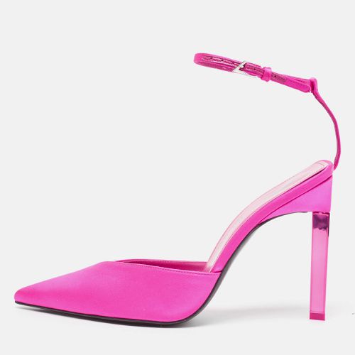 The Attico Pink Satin Perine Ankle Strap Sandals Size 39 - The Attico - Modalova