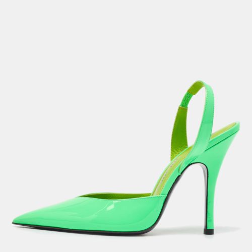 The Attico Neon Green Patent Leather Slingback Pumps Size 39 - The Attico - Modalova