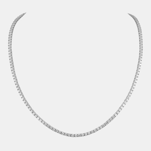 K White Gold Diamond 0.10 ct. (each) Tennis Necklace - The Diamond Edit - Modalova