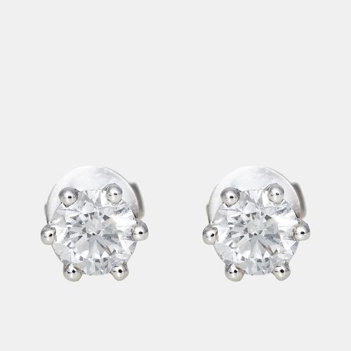 K White Gold diamond 0.82 ct earrings - The Diamond Edit - Modalova