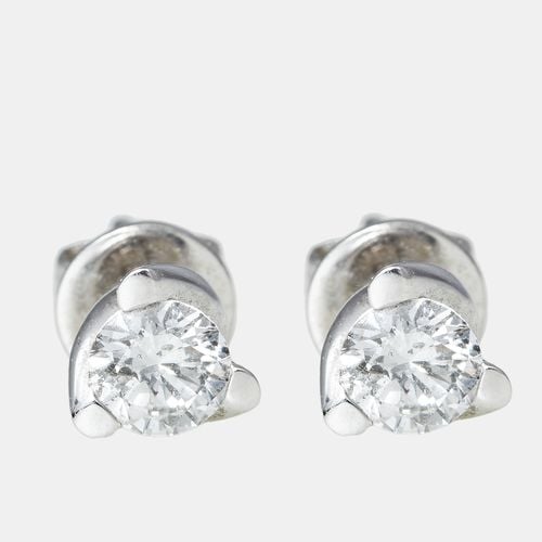 K White Gold 0.77 ct Diamond Earrings - The Diamond Edit - Modalova