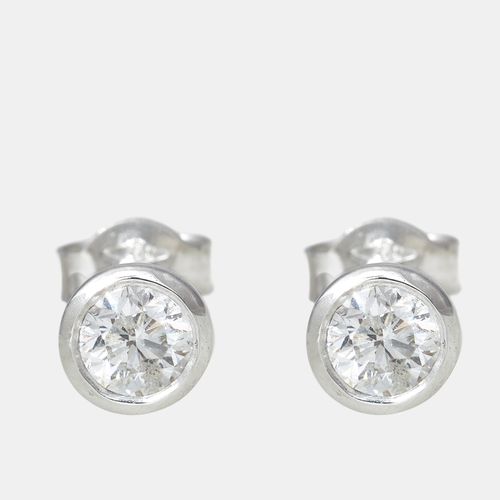 K White Gold 0.6 ct Diamond Earrings - The Diamond Edit - Modalova