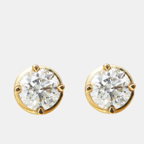 K Yellow Gold 0.83 ct Diamond Earrings - The Diamond Edit - Modalova