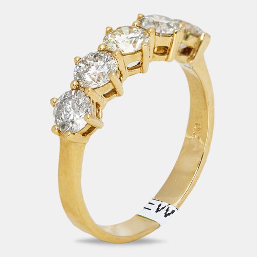 K Yellow Gold 1.5 ct Diamond Ring EU 55 - The Diamond Edit - Modalova