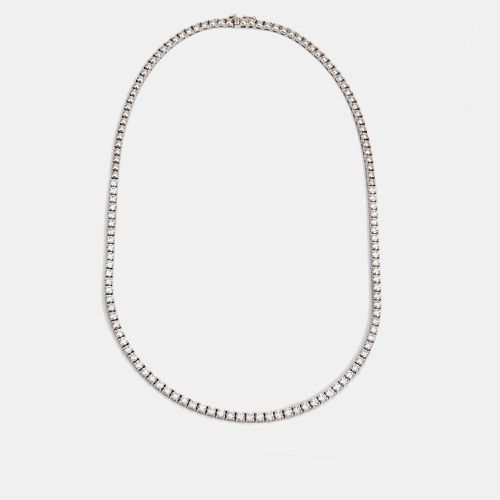 Classy Diamonds 6.94 cts 18k White Gold Necklace - The Diamond Edit - Modalova