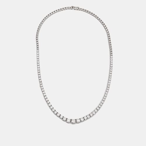 Classy Diamonds 9.93 cts 18k White Gold Graduating Necklace - The Diamond Edit - Modalova