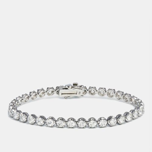 K Gold Diamonds 5.80 cts Elegant Tennis Bracelet - The Diamond Edit - Modalova