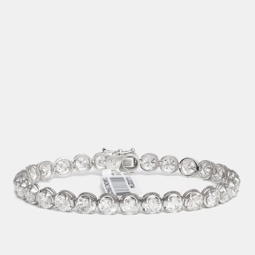 K White Gold Diamonds 14.66 cts Elegant Tennis Bracelet - The Diamond Edit - Modalova