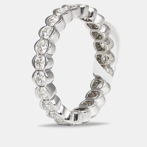 Classic Round Diamond 1.71 ct 18k White Gold Eternity Ring Size 54 - The Diamond Edit - Modalova