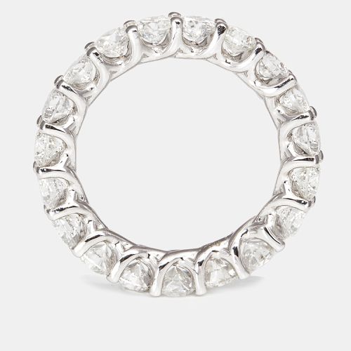 Classic Round Diamond 3.87 ct 18k White Gold Eternity Ring Size 52 - The Diamond Edit - Modalova