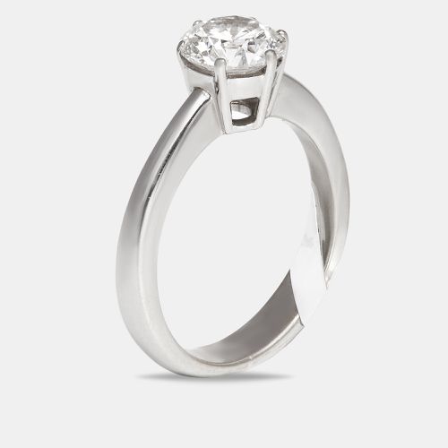 Solitare Diamond 1.02 ct 18k White Gold Wedding Ring Size 46 - The Diamond Edit - Modalova