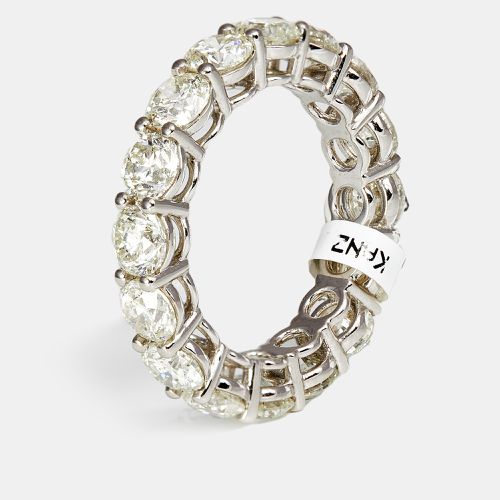 Classic Round Diamond 5.84 ct 18k Gold Eternity Ring Size 54 - The Diamond Edit - Modalova