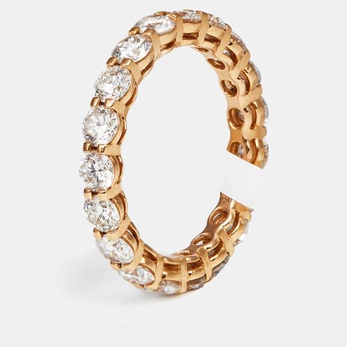 Classic Round Diamond 2.81 ct 18k Rose Gold Eternity Ring Size 53 - The Diamond Edit - Modalova