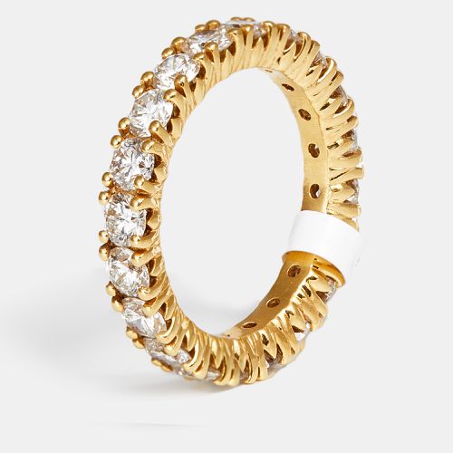 Classic Round Diamond 2.97 ct 18k Yellow Gold Eternity Ring Size 53 - The Diamond Edit - Modalova