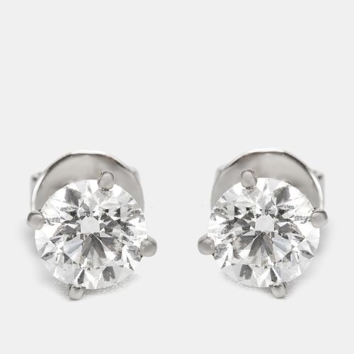 Daily Wear Elegant Solitaire Diamonds (1.00 ct) 18k Gold Stud Earrings - The Diamond Edit - Modalova