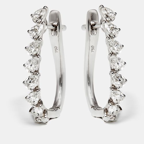 Daily Wear Pear Cut Diamond 1.22 cts 18k Gold Earrings - The Diamond Edit - Modalova