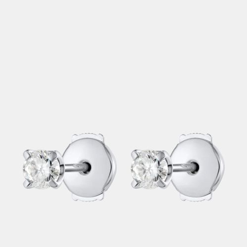 K White Gold Classic 0.90 cts Lab Grown Diamond Stud Earrings - The Diamond Edit - Modalova