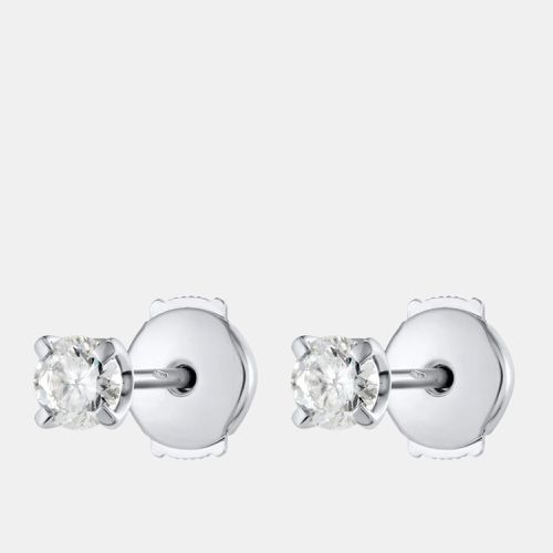 K White Gold Classic 1.00 cts Lab Grown Diamond Stud Earrings - The Diamond Edit - Modalova