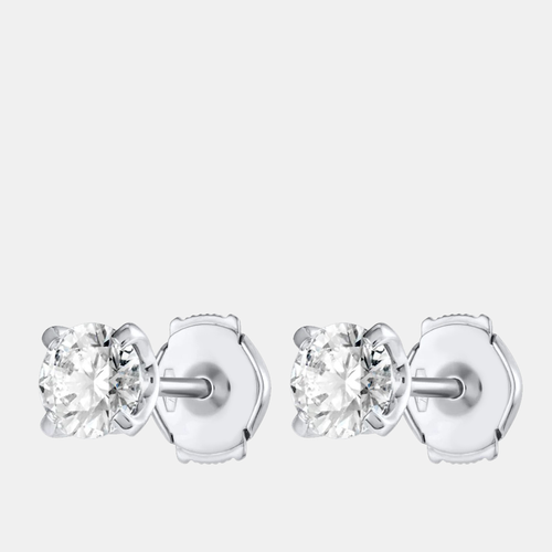 K White Gold Classic 1.20 cts Lab Grown Diamond Stud Earrings - The Diamond Edit - Modalova