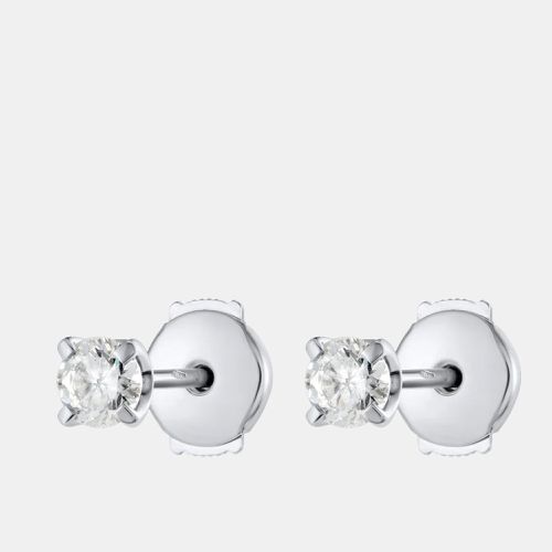 K White Gold Classic 0.60 cts Lab Grown Diamond Stud Earrings - The Diamond Edit - Modalova