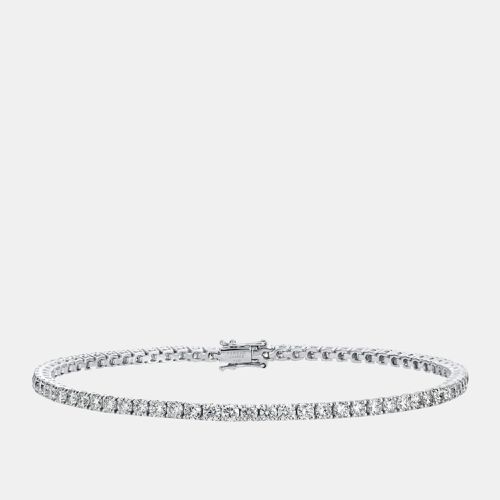 K White Gold Stunning 3.50 cts Lab Grown Diamond Tennis Bracelet - The Diamond Edit - Modalova