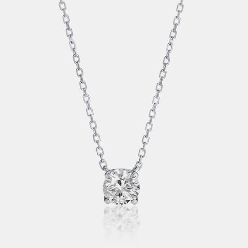 K White Gold Elegant 0.30 ct Lab Grown Diamond Chain Necklace - The Diamond Edit - Modalova