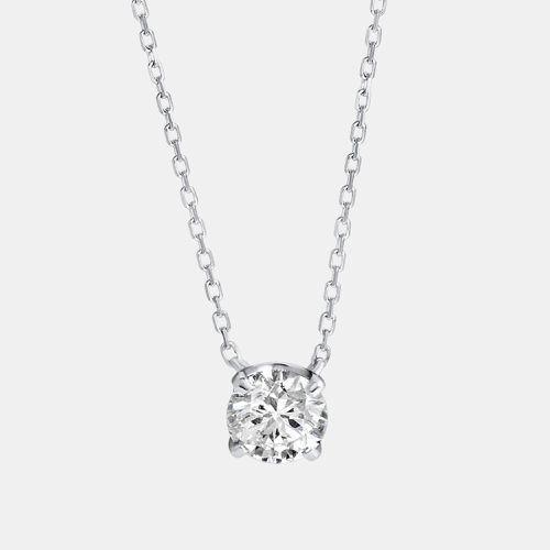 K White Gold Elegant 0.50 ct Lab Grown Diamond Chain Necklace - The Diamond Edit - Modalova