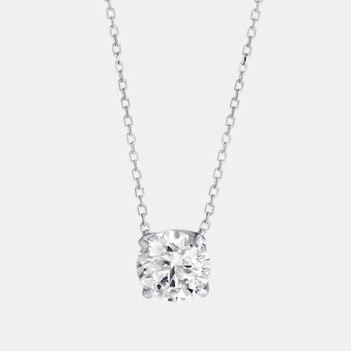 K White Gold Elegant 1.00 ct Lab Grown Diamond Chain Necklace - The Diamond Edit - Modalova