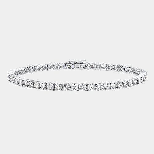 K White Gold Stunning 6.00 cts Lab Grown Round Diamond Tennis Bracelet - The Diamond Edit - Modalova