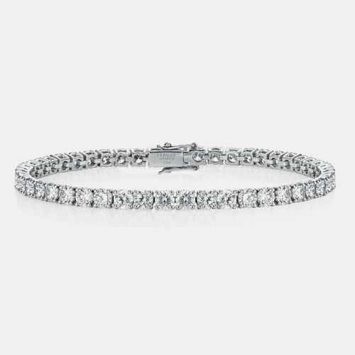 K White Gold Stunning 7.50 cts Lab Grown Diamond Tennis Bracelet - The Diamond Edit - Modalova