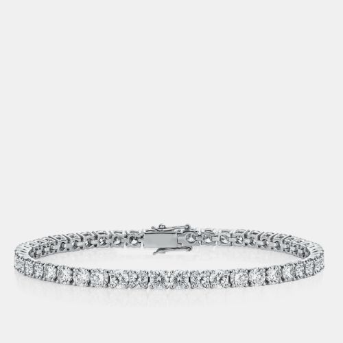 K White Gold Stunning 7.50 cts Lab Grown Diamond Tennis Bracelet - The Diamond Edit - Modalova