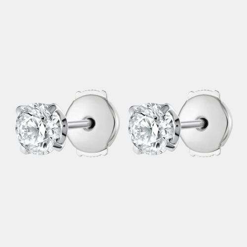 K White Gold Classic 2.00 cts Lab Grown Diamond Stud Earrings - The Diamond Edit - Modalova