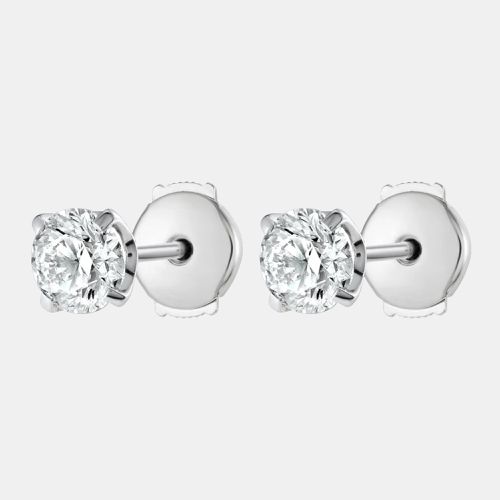 K White Gold Classic 2.00 cts Lab Grown Diamond Stud Earrings - The Diamond Edit - Modalova