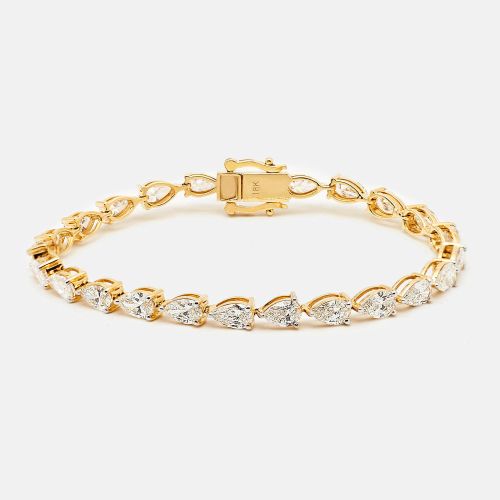 K Gold Pear Lab Grown Diamonds Bracelet (Approx 7.6 ct) - The Diamond Edit - Modalova