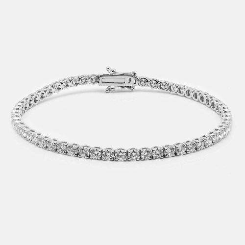 K Gold Round Brilliant Cut Lab Grown Diamonds Bracelet (Approx 5.6 ct) - The Diamond Edit - Modalova